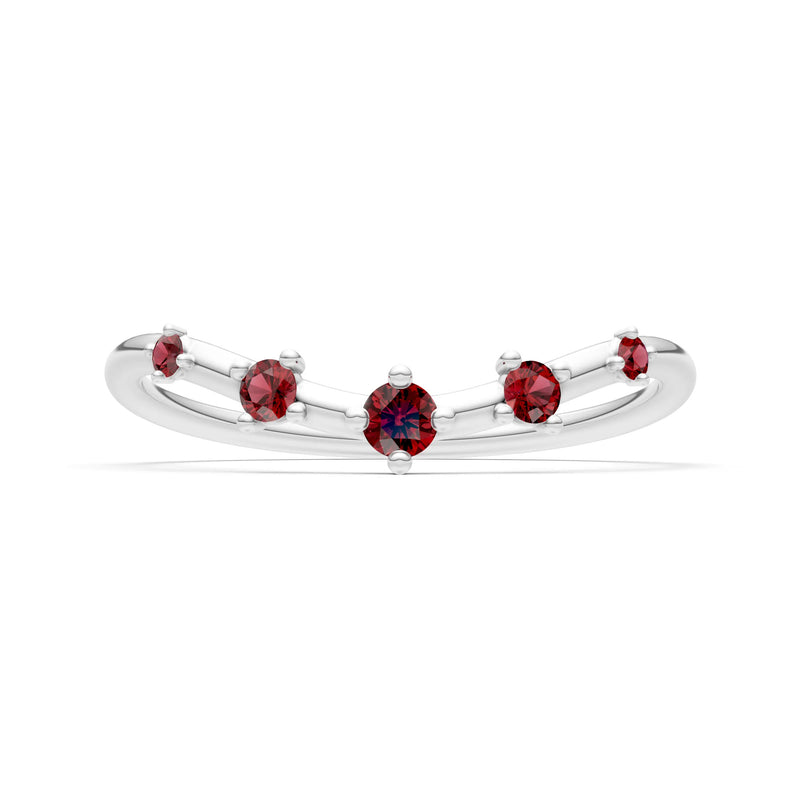Dainty Tiara Round 5-Stone Half Band