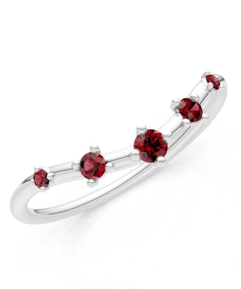 Dainty Tiara Round 5-Stone Half Band