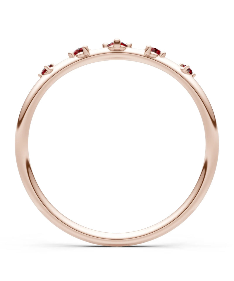 Dainty Tiara Round 5-Stone Half Band