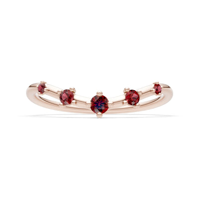 Dainty Tiara Round 5-Stone Half Band