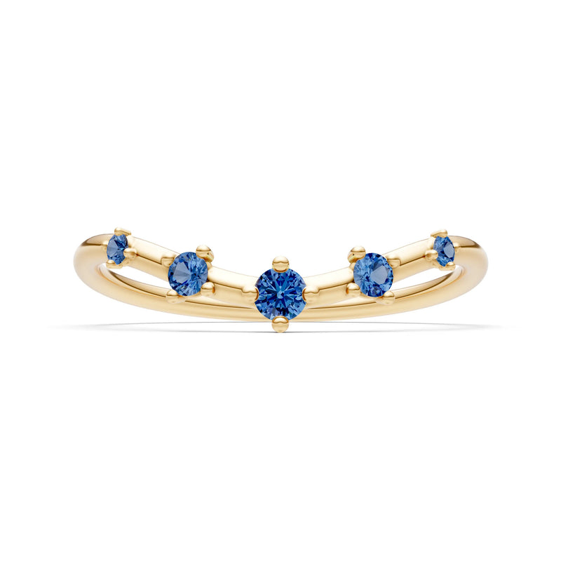 Dainty Tiara Round 5-Stone Half Band
