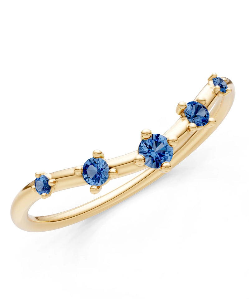 Dainty Tiara Round 5-Stone Half Band