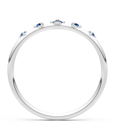Dainty Tiara Round 5-Stone Half Band