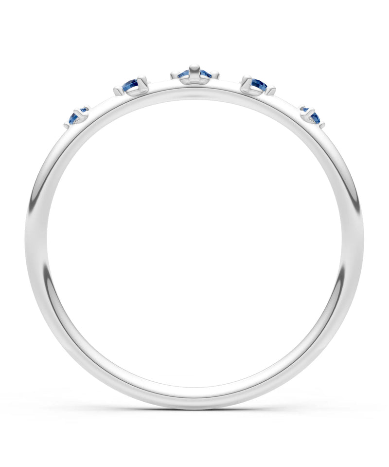 Dainty Tiara Round 5-Stone Half Band