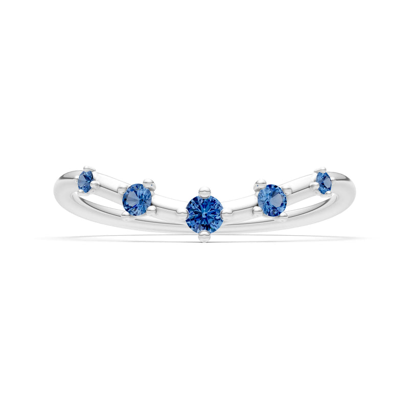 Dainty Tiara Round 5-Stone Half Band