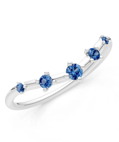 Dainty Tiara Round 5-Stone Half Band