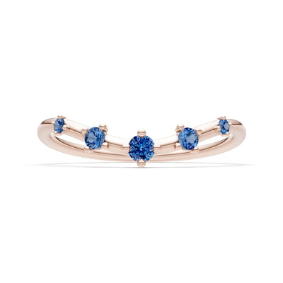 Dainty Tiara Round 5-Stone Half Band
