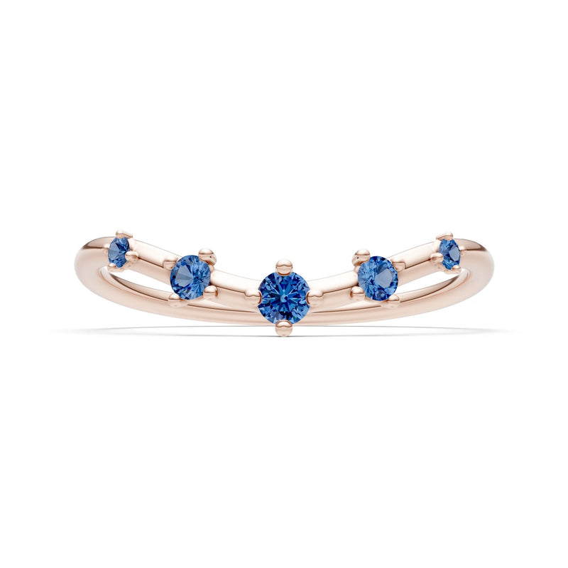 Dainty Tiara Round 5-Stone Half Band