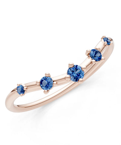 Dainty Tiara Round 5-Stone Half Band