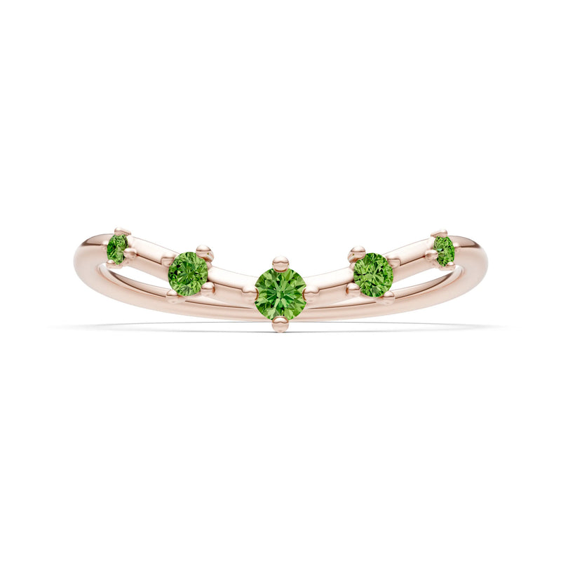 Dainty Tiara Round 5-Stone Half Band