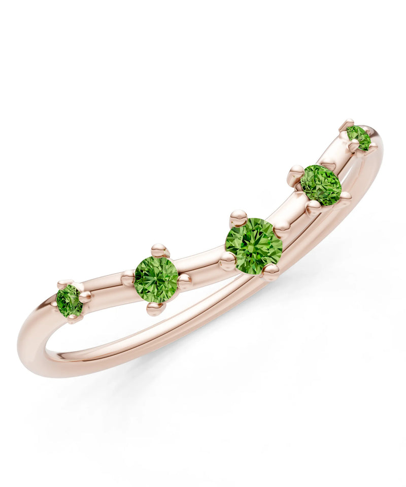 Dainty Tiara Round 5-Stone Half Band