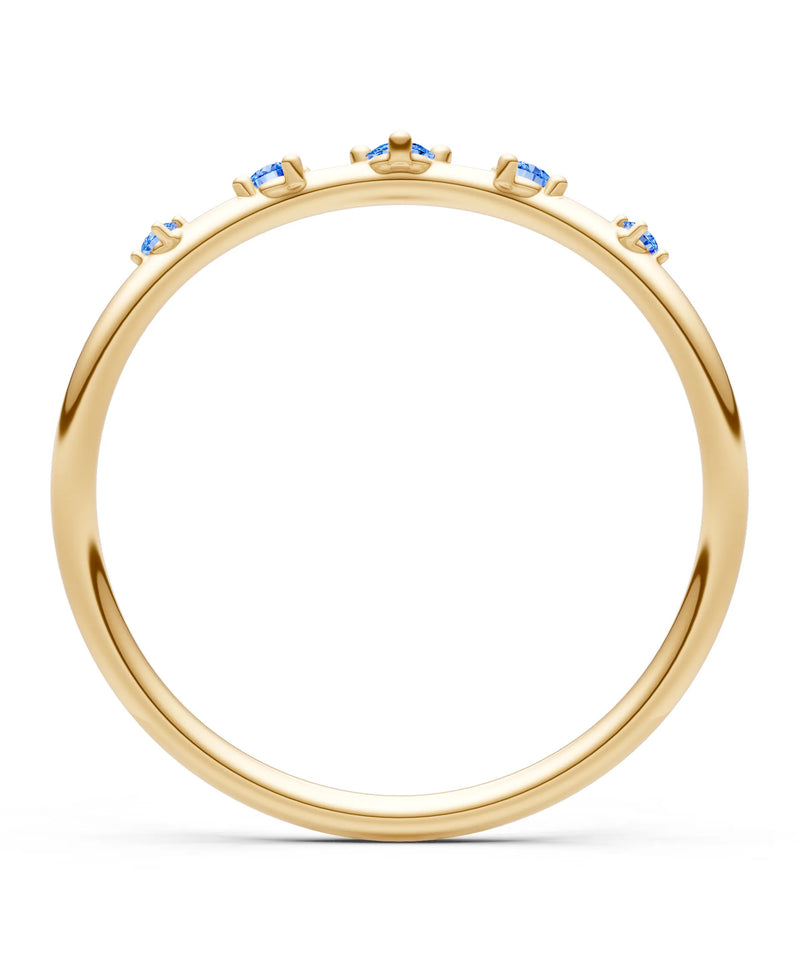 Dainty Tiara Round 5-Stone Half Band