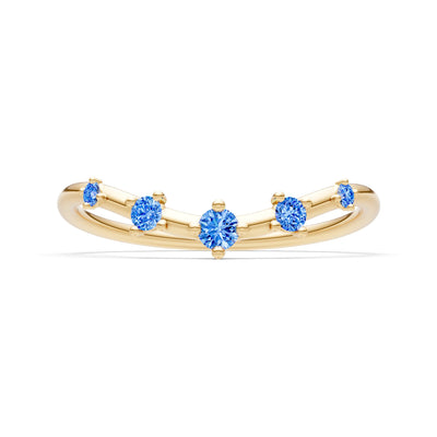 Dainty Tiara Round 5-Stone Half Band