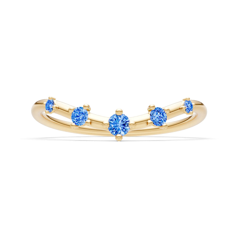 Dainty Tiara Round 5-Stone Half Band