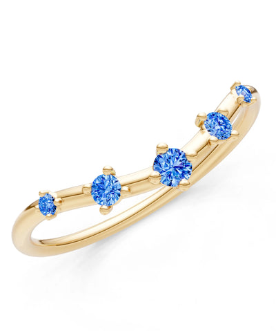 Dainty Tiara Round 5-Stone Half Band