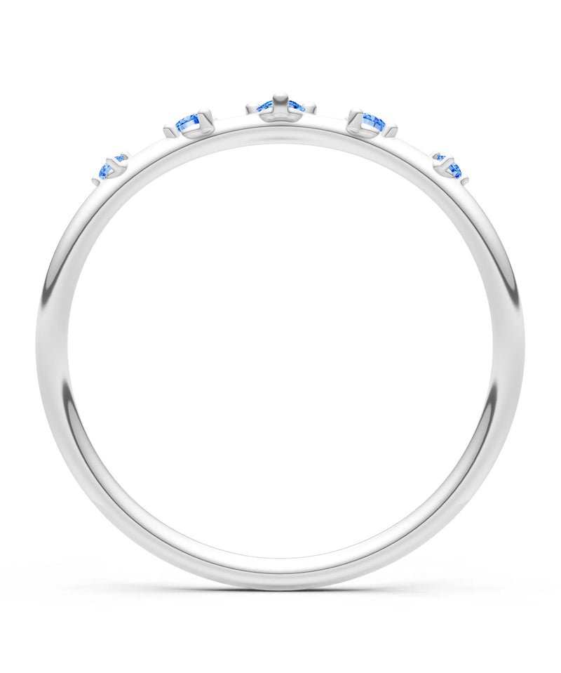 Dainty Tiara Round 5-Stone Half Band