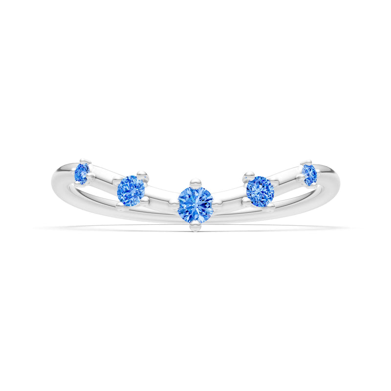 Dainty Tiara Round 5-Stone Half Band