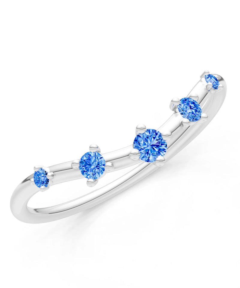 Dainty Tiara Round 5-Stone Half Band