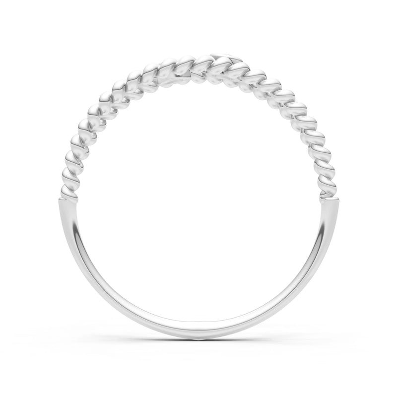 Dainty Rope Round Gemstone Double Station Band