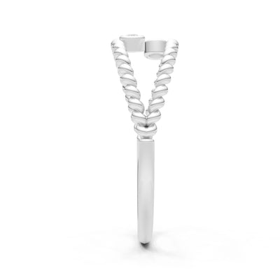 Diamond Dainty Rope Round Cut Double Station Band