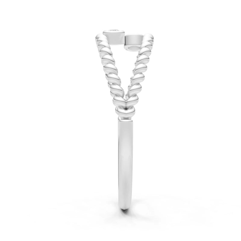 Diamond Dainty Rope Round Cut Double Station Band