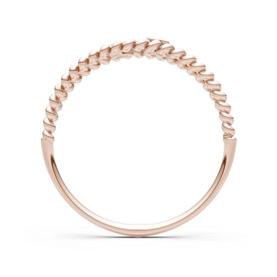 Diamond Dainty Rope Round Cut Double Station Band