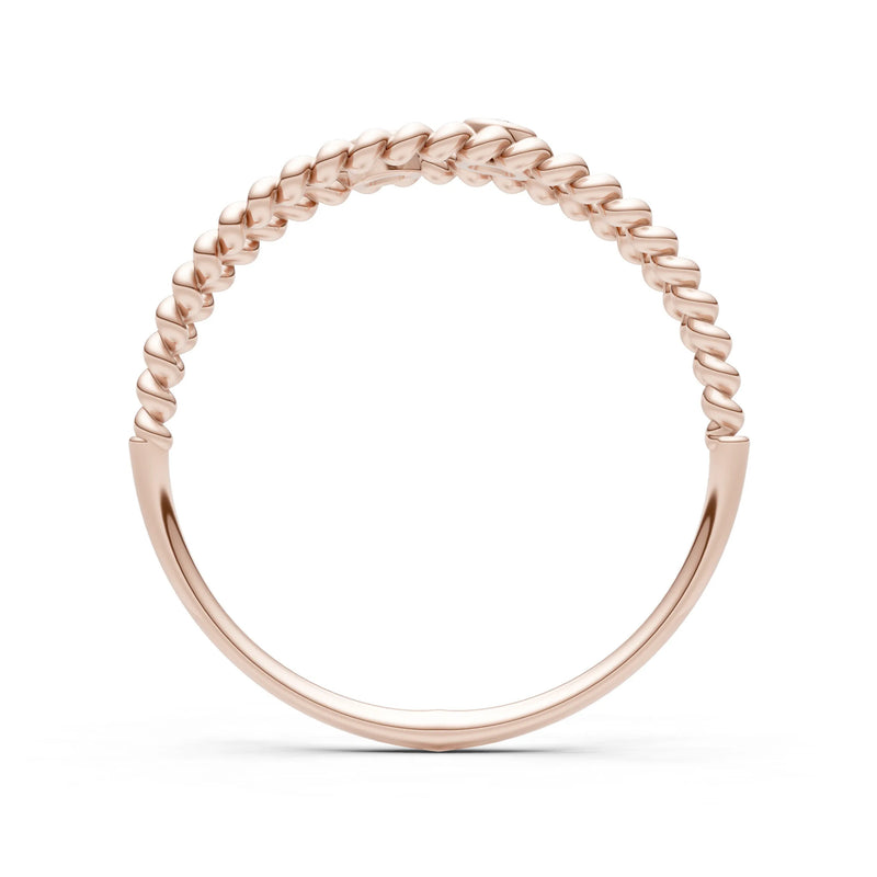 Diamond Dainty Rope Round Cut Double Station Band