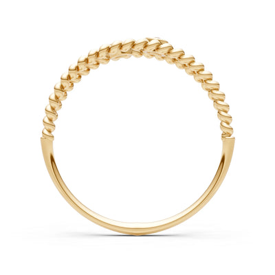 Garnet Dainty Rope Round Cut Double Station Band