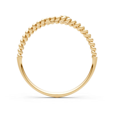 Dainty Rope Round Gemstone Double Station Band