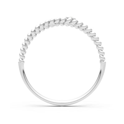 Dainty Rope Round Gemstone Double Station Band