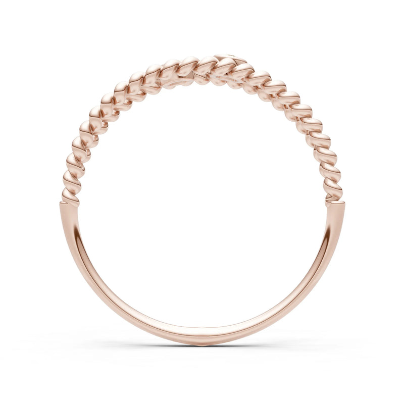 Citrine Dainty Rope Round Cut Double Station Band