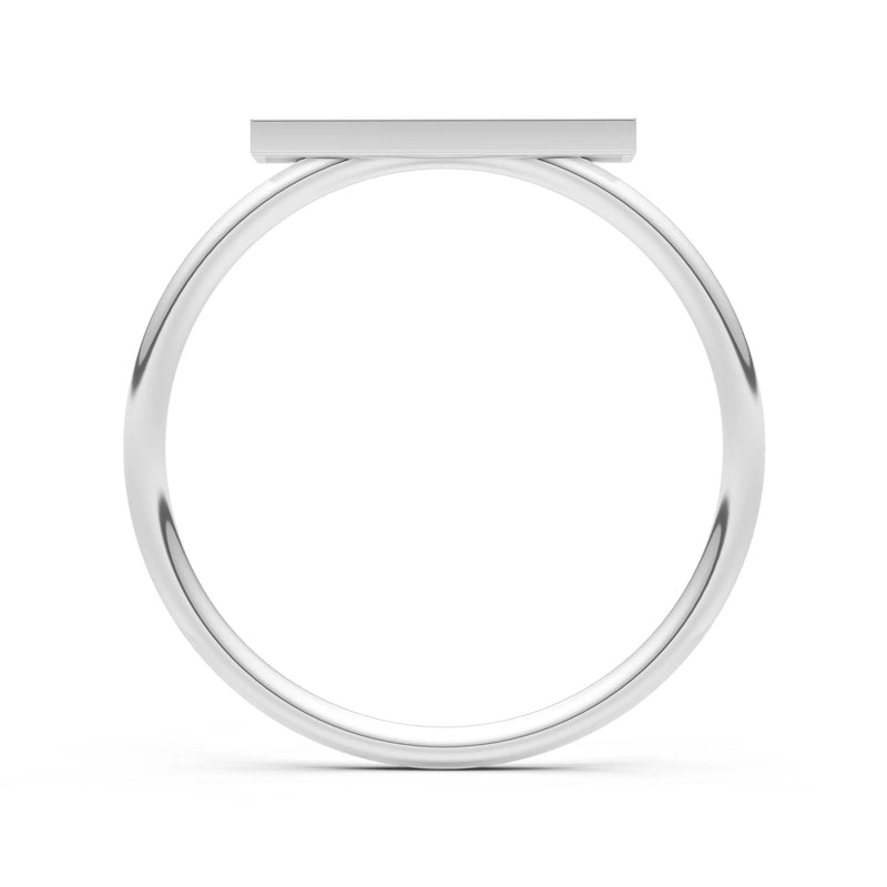 Dainty Slim Bar Round Gemstone Pavé Half Band