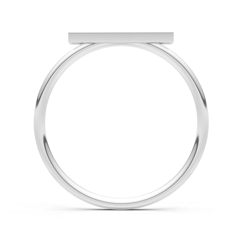 Dainty Slim Bar Round Gemstone Pavé Half Band