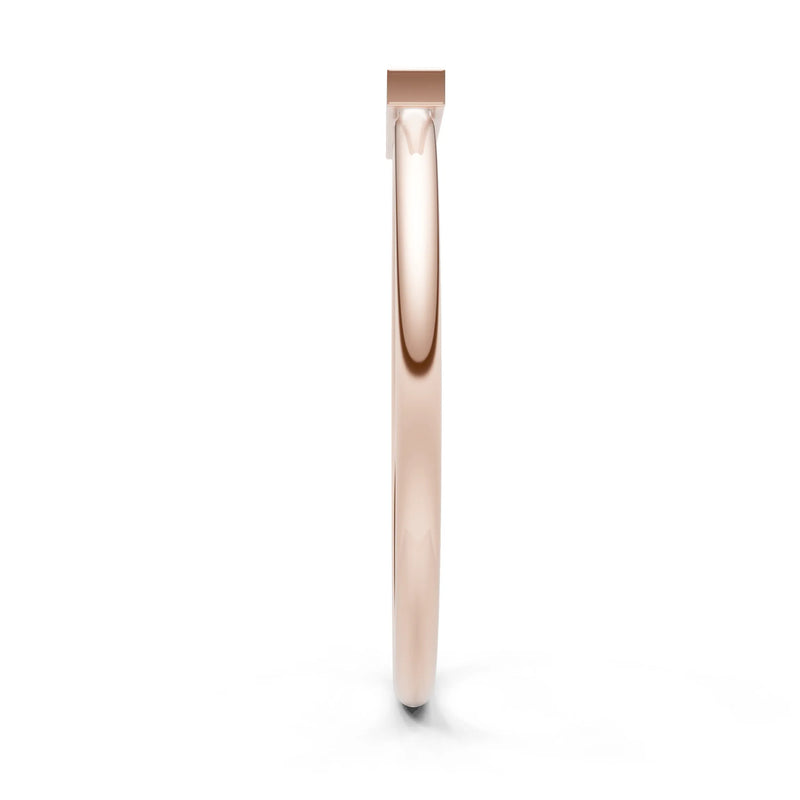 Dainty Slim Bar Round Gemstone Pavé Half Band