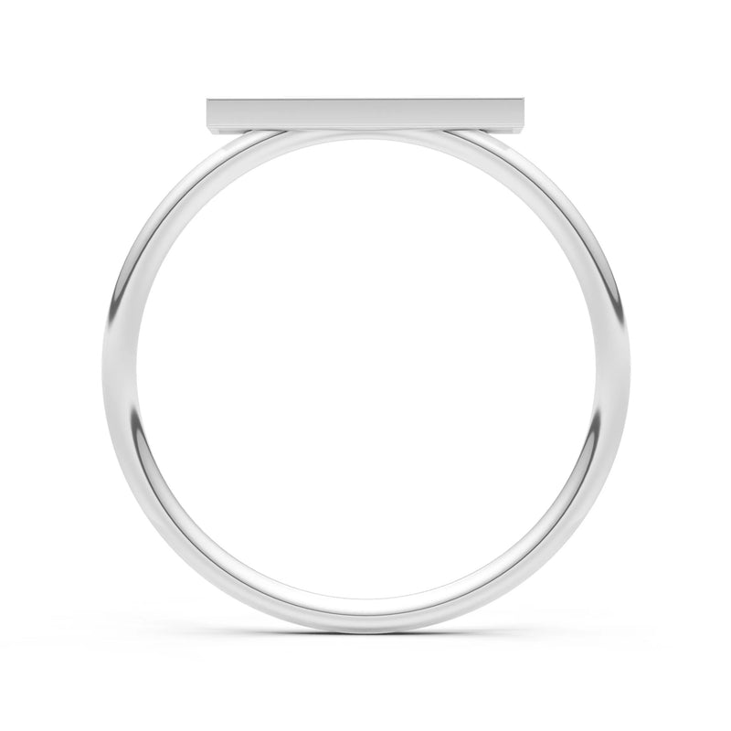 Dainty Slim Bar Round Gemstone Pavé Half Band