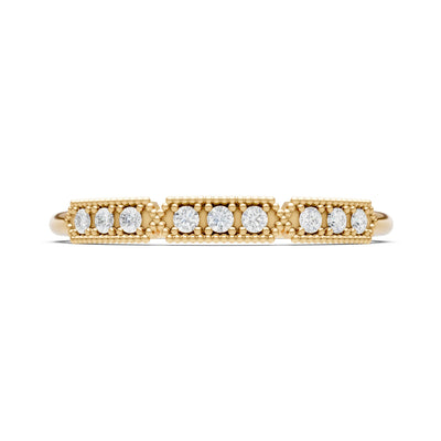 Dainty Tri-Cluster Round Gemstone Tiara Contour