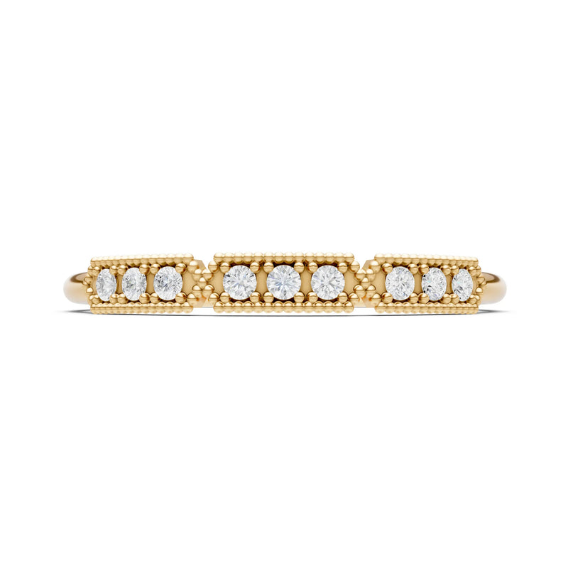 Dainty Tri-Cluster Round Gemstone Tiara Contour
