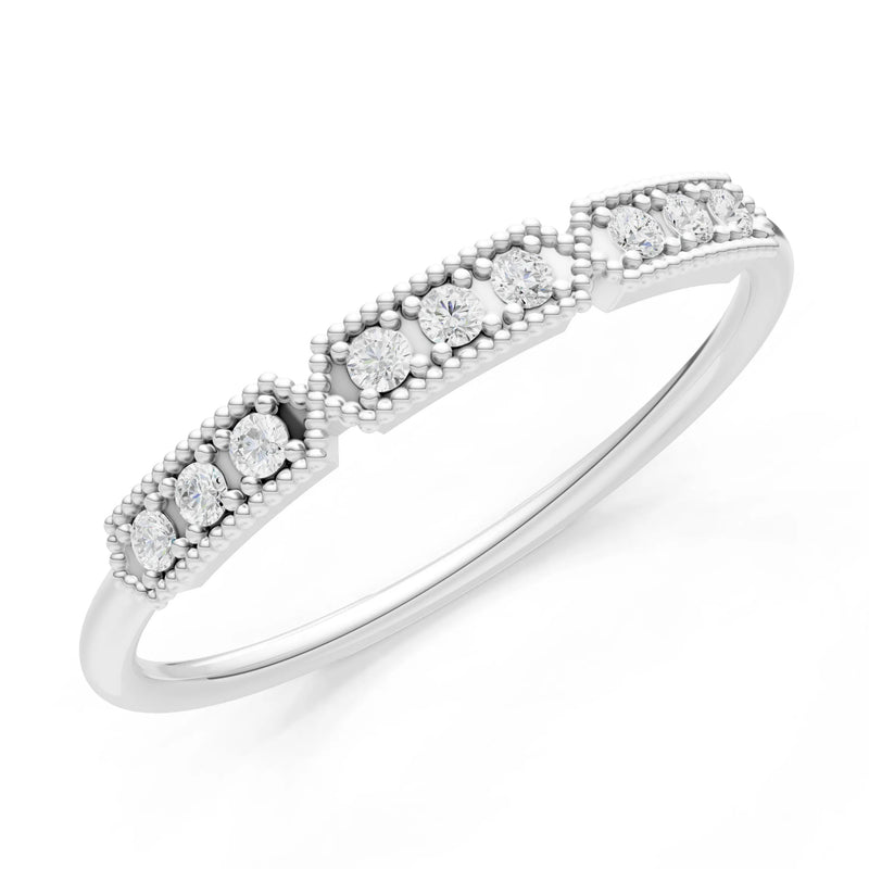 Dainty Tri-Cluster Round Gemstone Tiara Contour