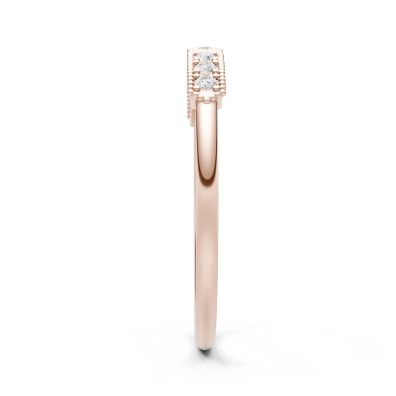 Diamond Dainty Round Cut Tri-Cluster Tiara Contour Ring