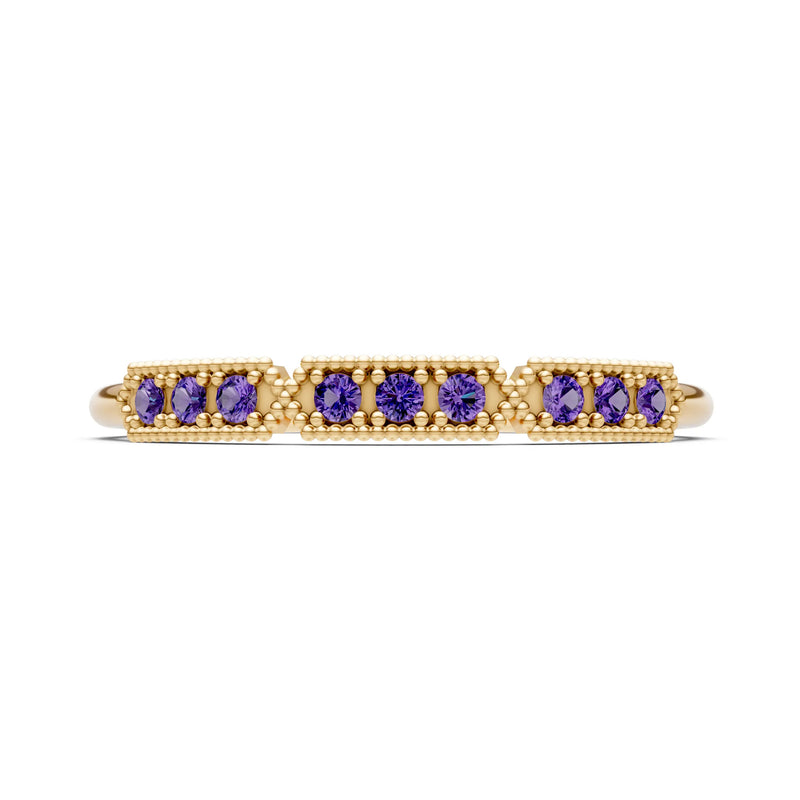 Dainty Tri-Cluster Round Gemstone Tiara Contour