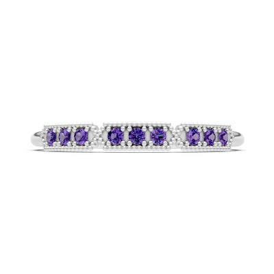Dainty Tri-Cluster Round Gemstone Tiara Contour