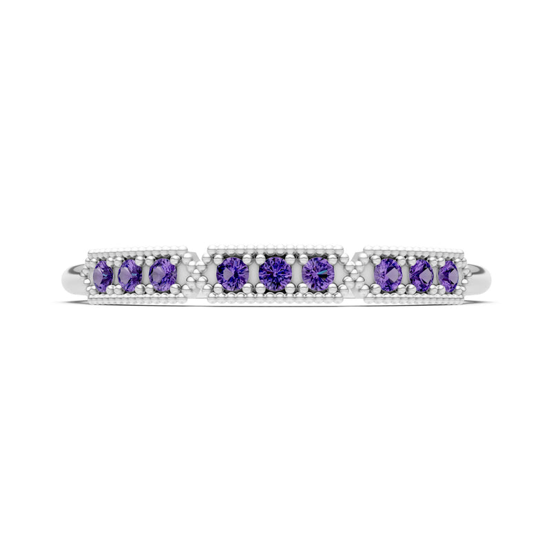 Dainty Tri-Cluster Round Gemstone Tiara Contour