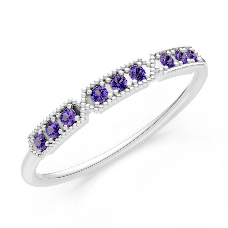 Dainty Tri-Cluster Round Gemstone Tiara Contour