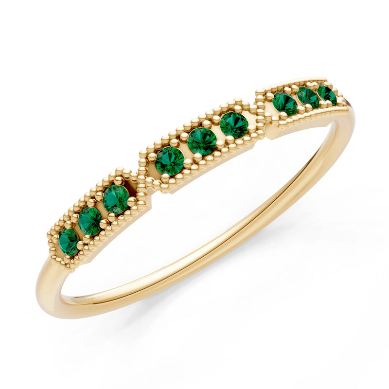 Dainty Tri-Cluster Round Gemstone Tiara Contour