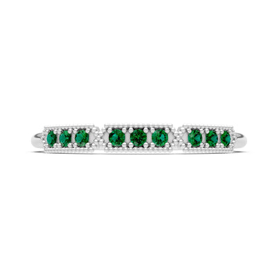 Dainty Tri-Cluster Round Gemstone Tiara Contour