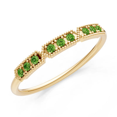 Dainty Tri-Cluster Round Gemstone Tiara Contour
