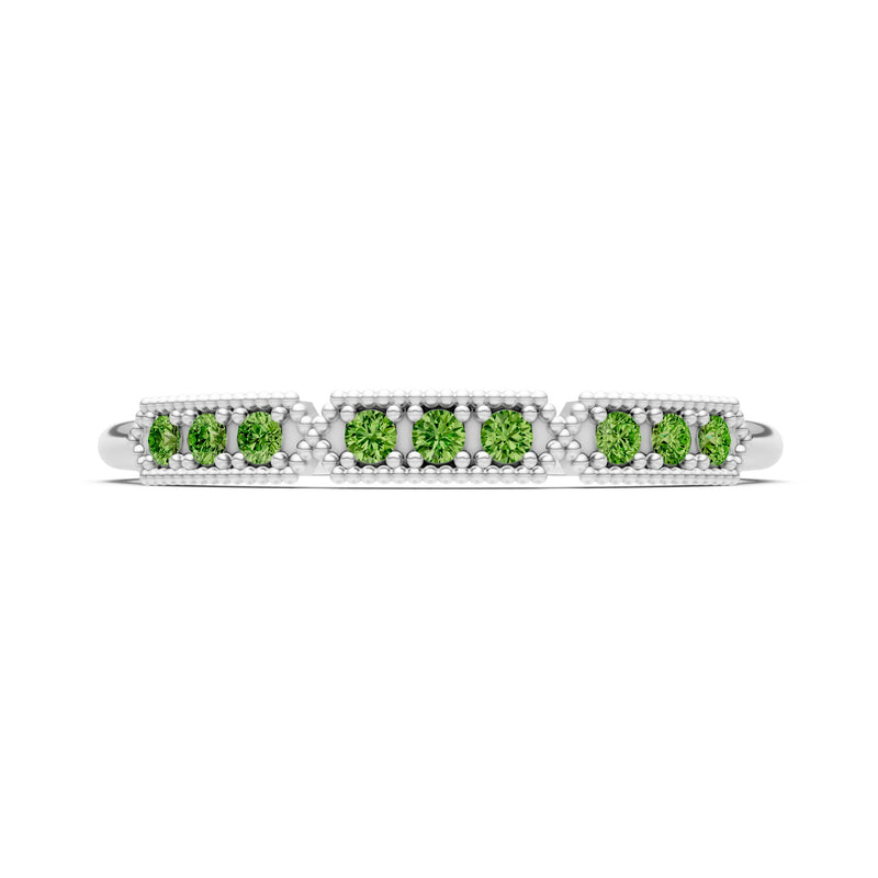 Dainty Tri-Cluster Round Gemstone Tiara Contour