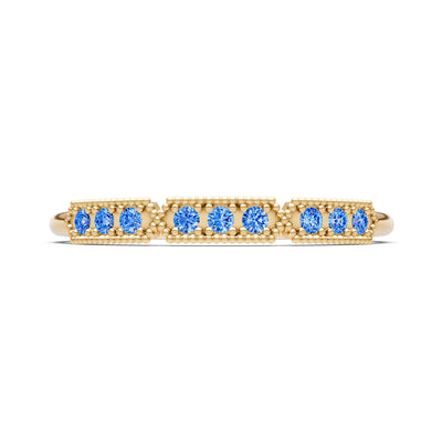 Dainty Tri-Cluster Round Gemstone Tiara Contour