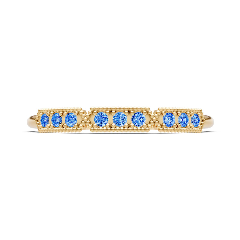 Dainty Tri-Cluster Round Gemstone Tiara Contour