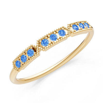 Dainty Tri-Cluster Round Gemstone Tiara Contour